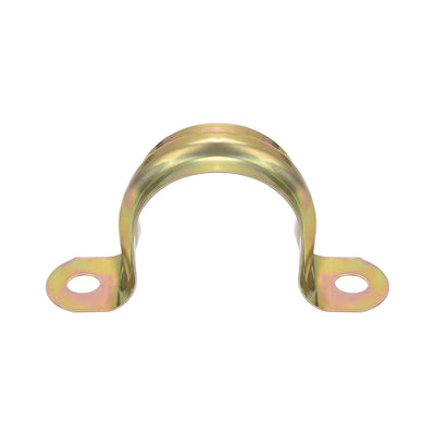 Harfington Uxcell 1inch Rigid Pipe Strap, 2 Holes Tube Straps Iron Tension Tube Clip Clamp 100pcs
