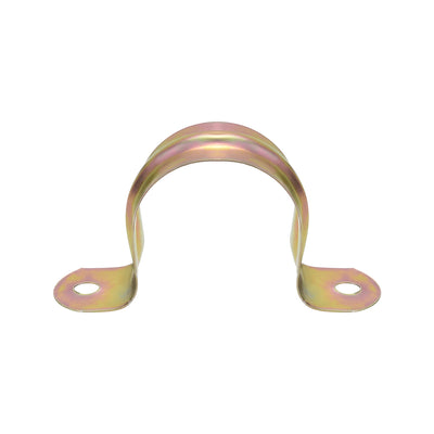 Harfington Uxcell 1-1/4inch Rigid Pipe Strap, 2 Holes Tube Straps Iron Tension Tube Clip Clamp 30pcs