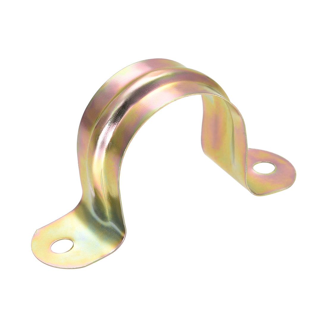 uxcell Uxcell 1-1/4inch Rigid Pipe Strap, 2 Holes Tube Straps Iron Tension Tube Clip Clamp 30pcs