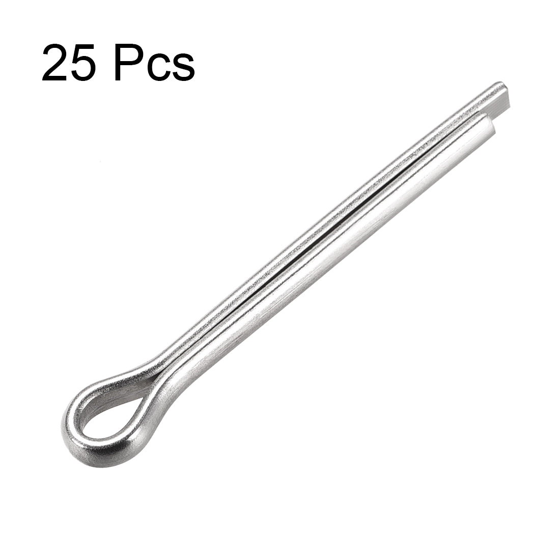 uxcell Uxcell Split Cotter Pin - 5mm x 45mm 304 Stainless Steel 2-Prongs Silver Tone 25Pcs