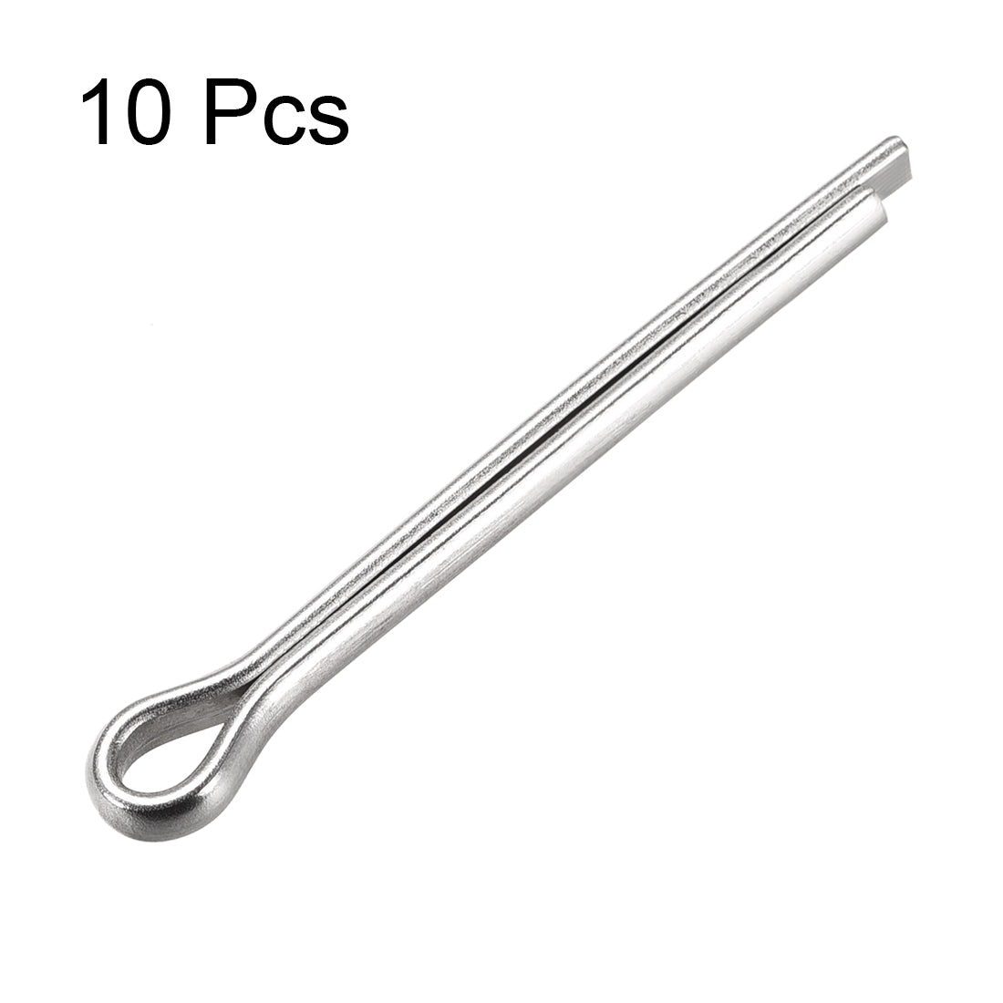 uxcell Uxcell Split Cotter Pin - 5mm x 50mm 304 Stainless Steel 2-Prongs Silver Tone 10Pcs
