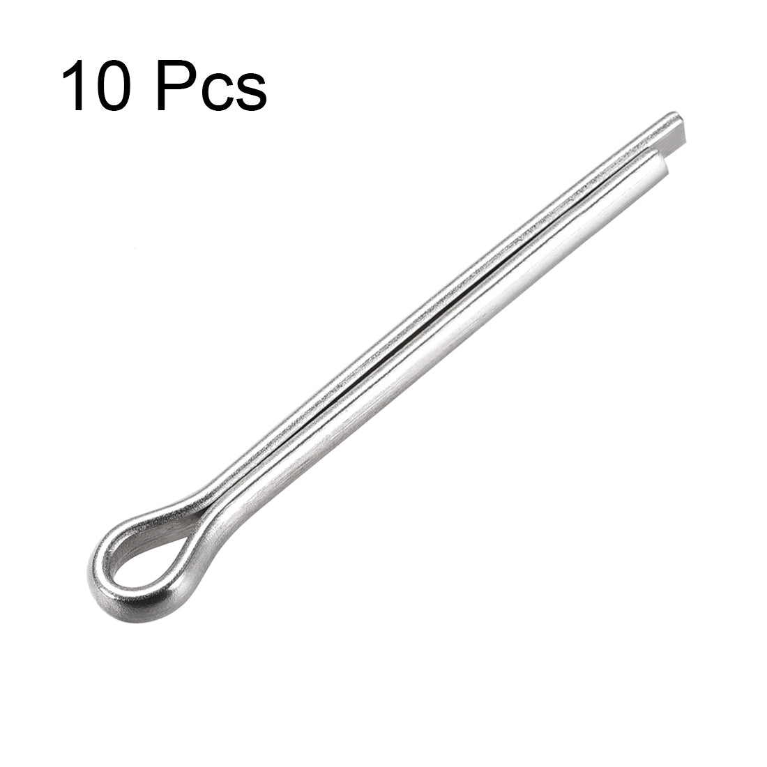 uxcell Uxcell Split Cotter Pin - 5mm x 60mm 304 Stainless Steel 2-Prongs Silver Tone 10Pcs