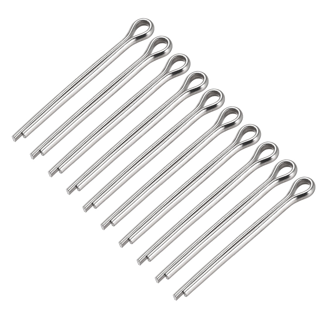 uxcell Uxcell Split Cotter Pin - 5mm x 60mm 304 Stainless Steel 2-Prongs Silver Tone 10Pcs