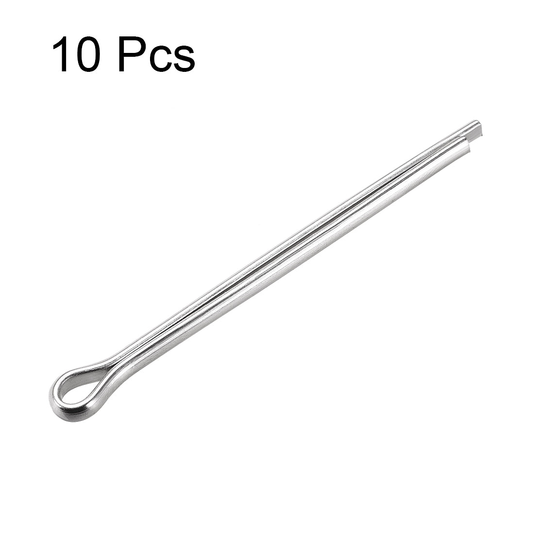 uxcell Uxcell Split Cotter Pin - 5mm x 70mm 304 Stainless Steel 2-Prongs Silver Tone 10Pcs
