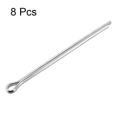 Harfington Uxcell Split Cotter Pin - 5mm x 90mm 304 Stainless Steel 2-Prongs Silver Tone 8Pcs