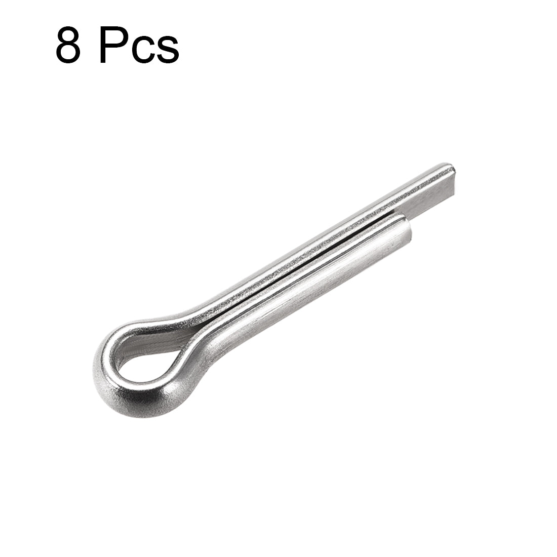 uxcell Uxcell Split Cotter Pin - 6mm x 30mm 304 Stainless Steel 2-Prongs Silver Tone 8Pcs