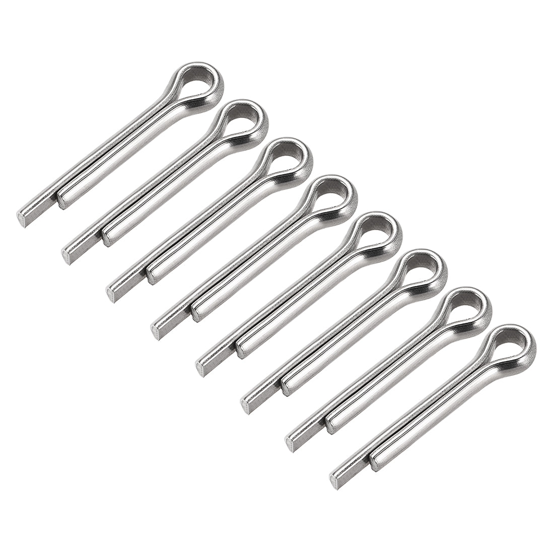 uxcell Uxcell Split Cotter Pin - 6mm x 35mm 304 Stainless Steel 2-Prongs Silver Tone 8Pcs