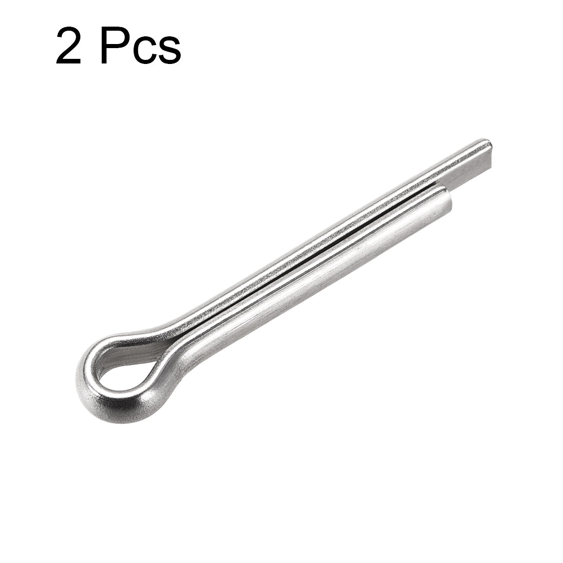 uxcell Uxcell Split Cotter Pin - 6mm x 40mm 304 Stainless Steel 2-Prongs Silver Tone 2Pcs