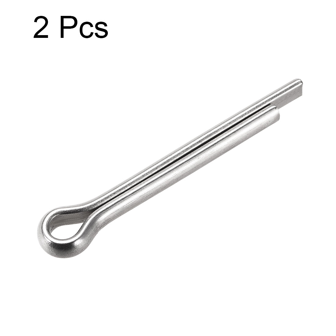 uxcell Uxcell Split Cotter Pin - 6mm x 45mm 304 Stainless Steel 2-Prongs Silver Tone 2Pcs