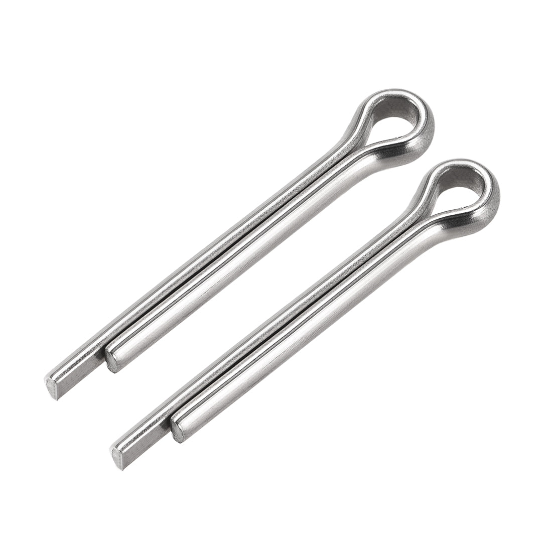 uxcell Uxcell Split Cotter Pin - 6mm x 45mm 304 Stainless Steel 2-Prongs Silver Tone 2Pcs