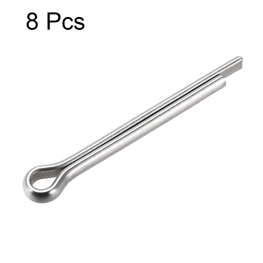 uxcell Uxcell Split Cotter Pin - 6mm x 50mm 304 Stainless Steel 2-Prongs Silver Tone 8Pcs