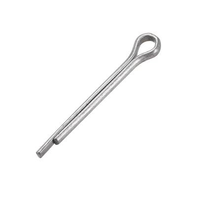 uxcell Uxcell Split Cotter Pin 5/32 inch x 1 3/8 inch Carbon Steel 2-Prongs Silver 25Pcs