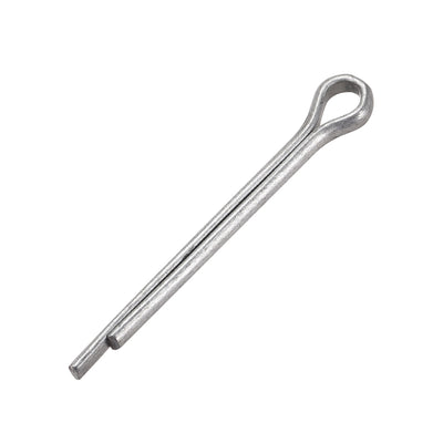 uxcell Uxcell Split Cotter Pin 5/32 inch x 1 37/64 inch Carbon Steel 2-Prongs Silver 25Pcs