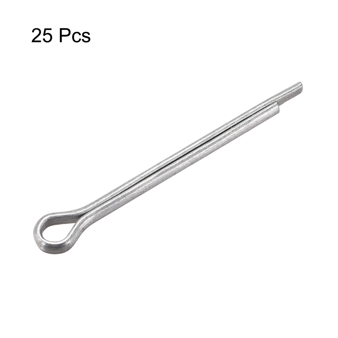 uxcell Uxcell Split Cotter Pin 5/32 inch x 1 31/32 inch Carbon Steel 2-Prongs Silver 25Pcs