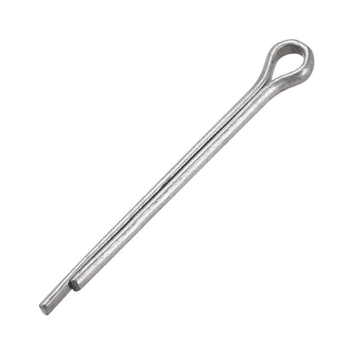 uxcell Uxcell Split Cotter Pin 5/32 inch x 1 31/32 inch Carbon Steel 2-Prongs Silver 25Pcs