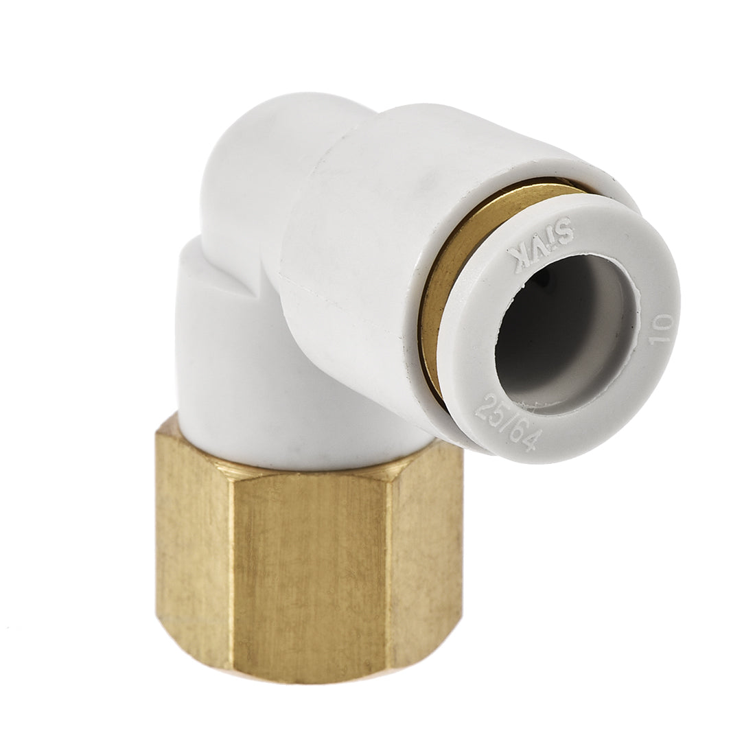 uxcell Uxcell Pneumatic Push to Connect Tube Fittings Elbow 10mm Tube OD x 1/4PT Female 2Pcs