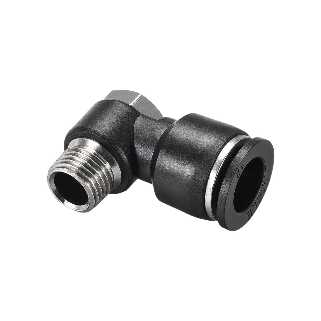 uxcell Uxcell Pneumatic Push to Connect Tube Fitting 12mm Tube to 1/4PT Male Thread Elbow 2Pcs