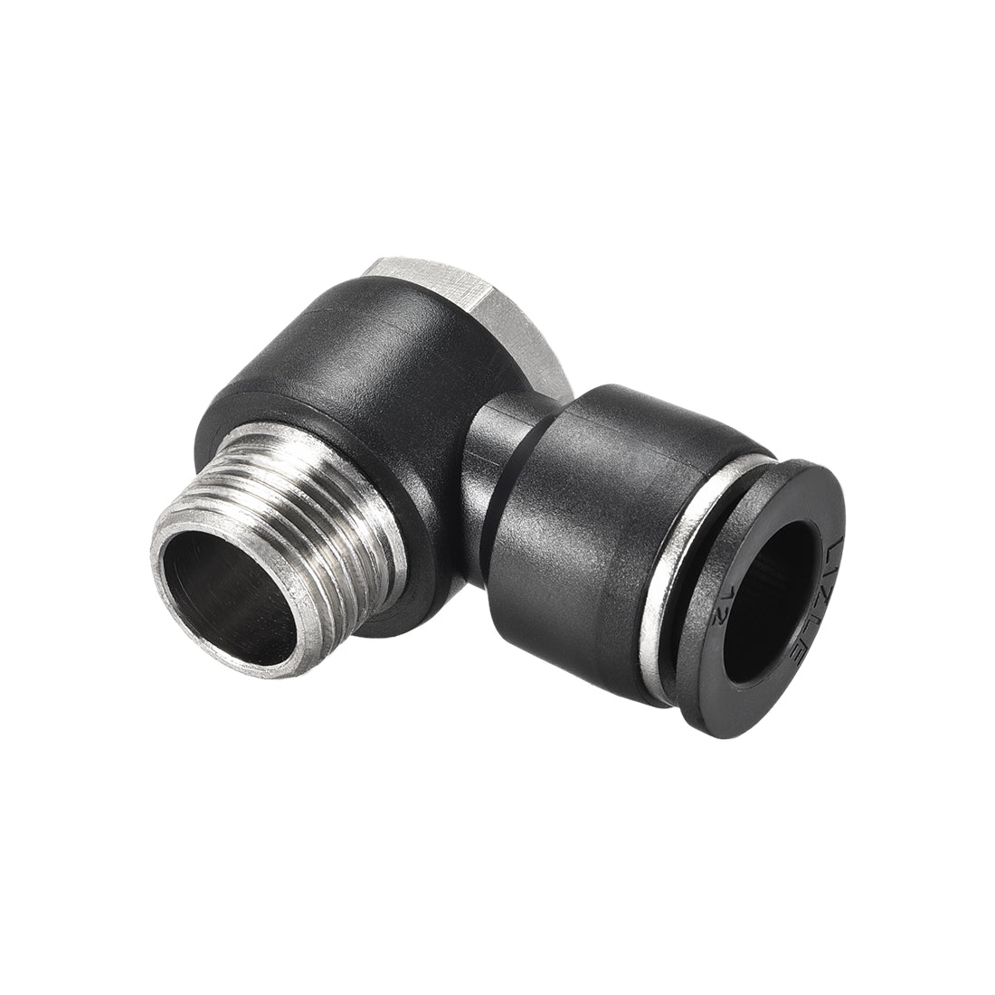 uxcell Uxcell Pneumatic Push to Connect Tube Fitting 12mm Tube to 3/8PT Male Thread Elbow