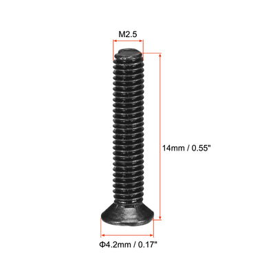 Harfington Phillips Screws Fasteners Black for Laptop PC TV Fan  Switch 350pcs