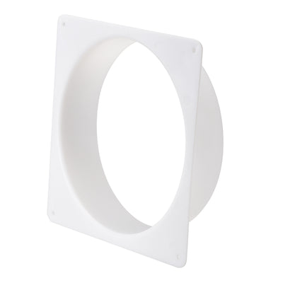Harfington Uxcell 8Inch Duct Connector Flange ABS Plastic Air Outlet Inlet Hose Pipe Adaptor for Ventilation Equipment 2Pcs