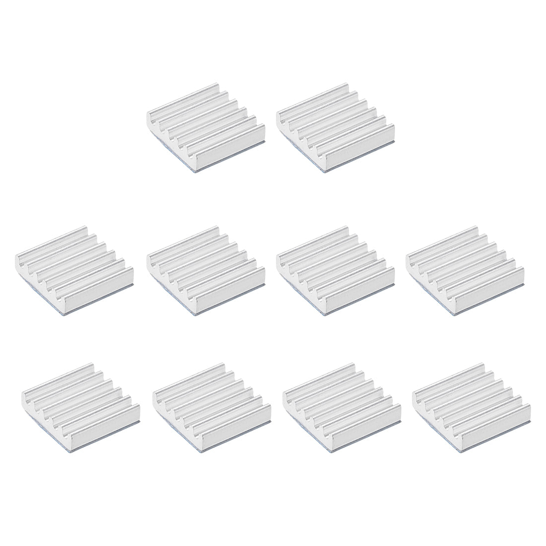 uxcell Uxcell 3x12x12mm Silver Tone Aluminum Heatsink Adhesive Thermal Pad 3D Printers 10Pcs