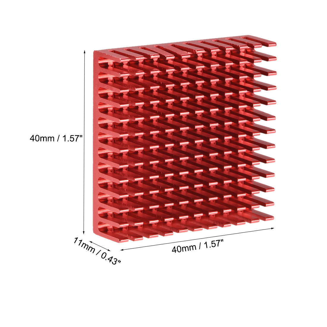 Harfington Slotted Notch Heatsink for MOS IC Chip RAM CPU Stepper Motor 3D Printer 6pcs