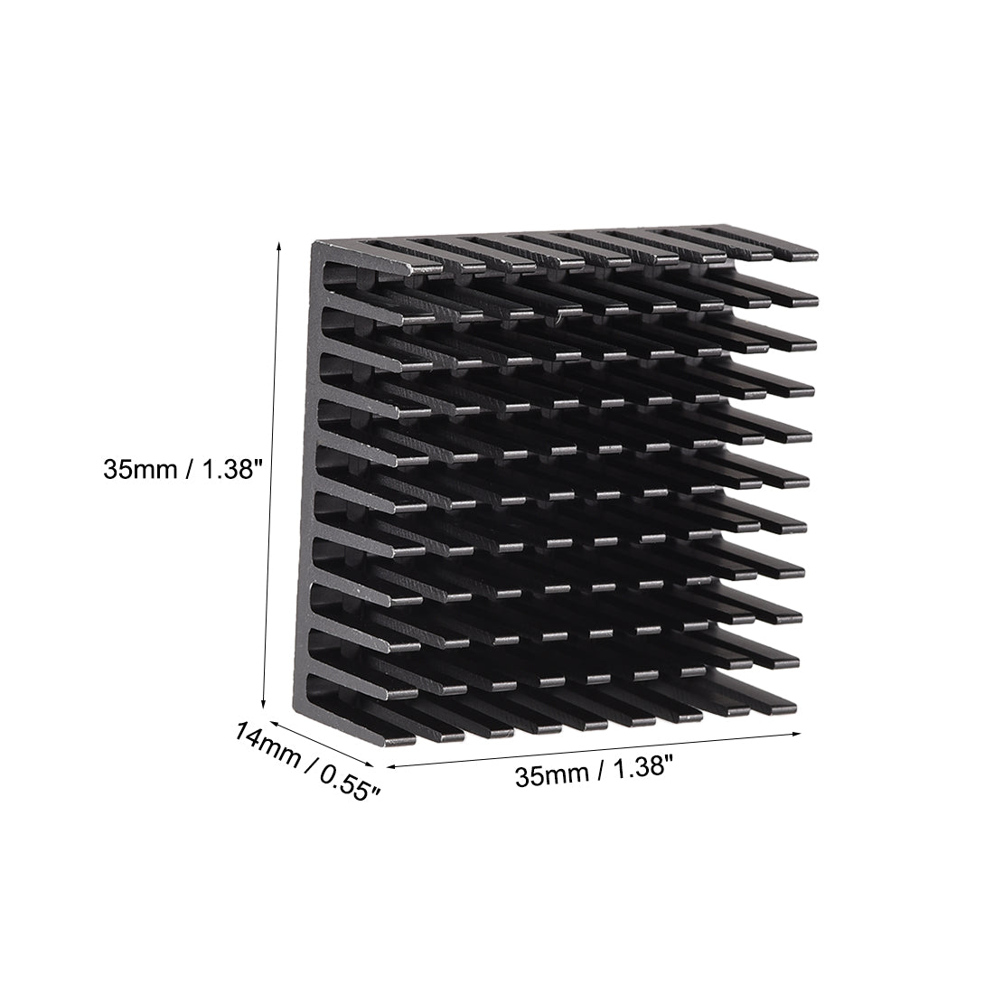 Harfington Slotted Notch Heatsink for MOS IC Chip Stepper Motor 3D Printer 2pcs