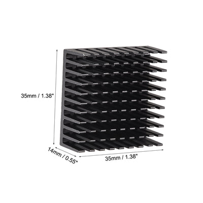 Harfington Slotted Notch Heatsink for MOS IC Chip Stepper Motor 3D Printer 2pcs