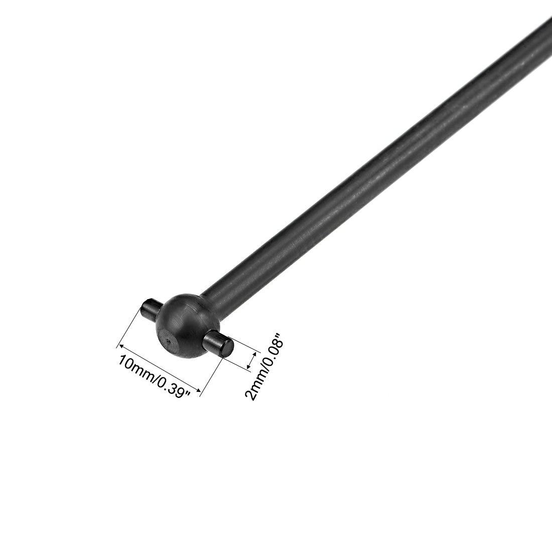 uxcell Uxcell 61mm Drive Shaft for 1/10 RC Car Truck Black 4pcs