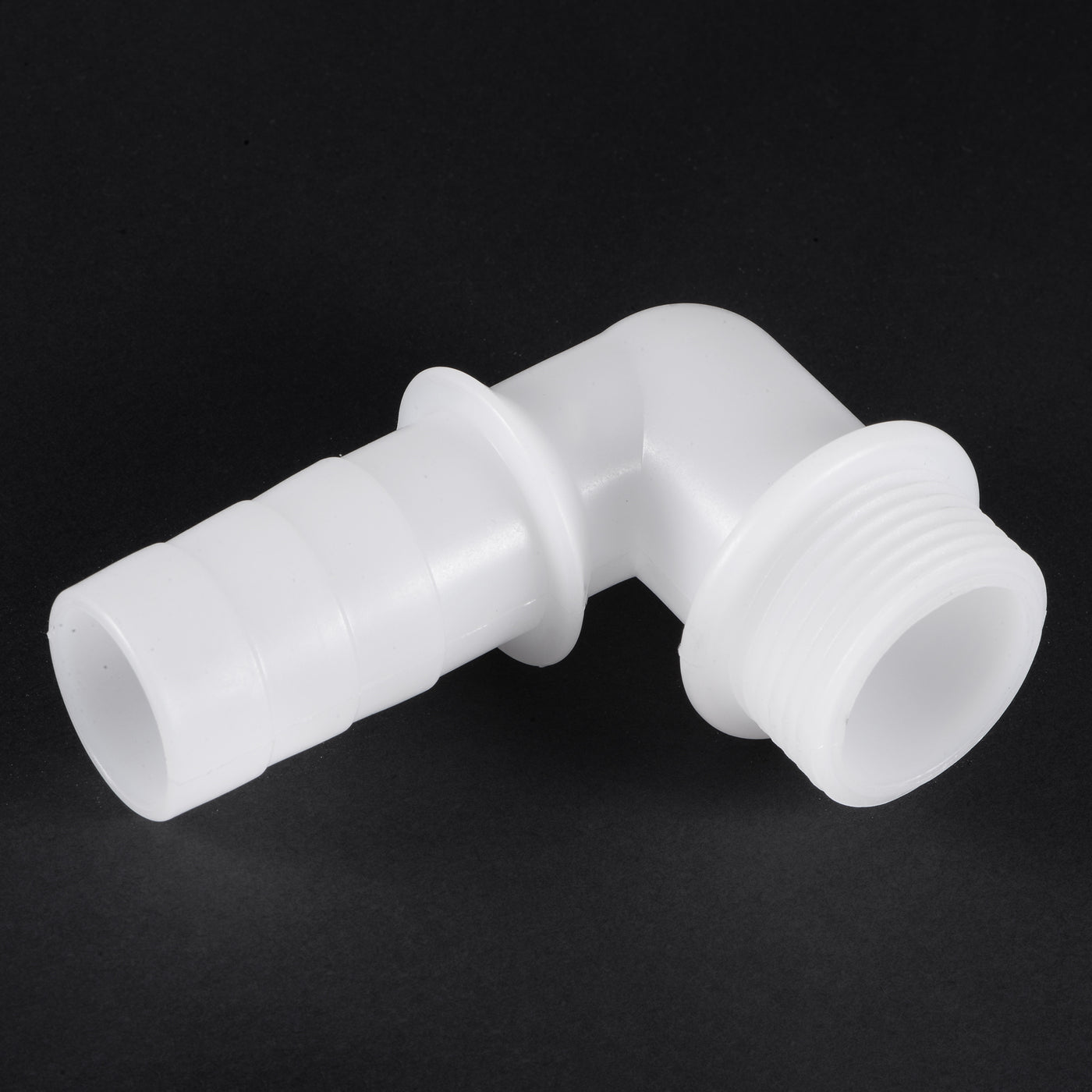 uxcell Uxcell PVC Tube Fitting 90 Degree Elbow Adapter 25mm Barbed x G1 Male White for Aquariums, Water Tanks, Tubs, Pools 2Pcs