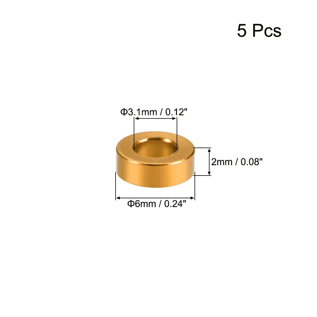 uxcell 5 Pcs Round Aluminum Standoff Column Spacer Aqua Blue for FPV Quadcopter RC Multirotors Parts DIY