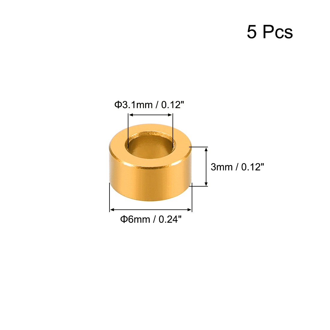 uxcell 5 Pcs Round Aluminum Standoff Column Spacer Aqua Blue for FPV Quadcopter RC Multirotors Parts DIY
