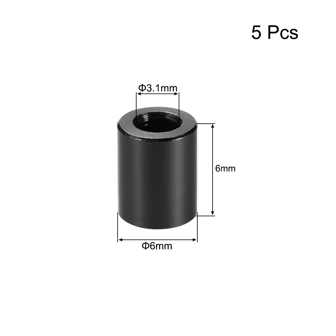 uxcell 5 Pcs Round Aluminum Standoff Column Spacer Aqua Blue for FPV Quadcopter RC Multirotors Parts DIY