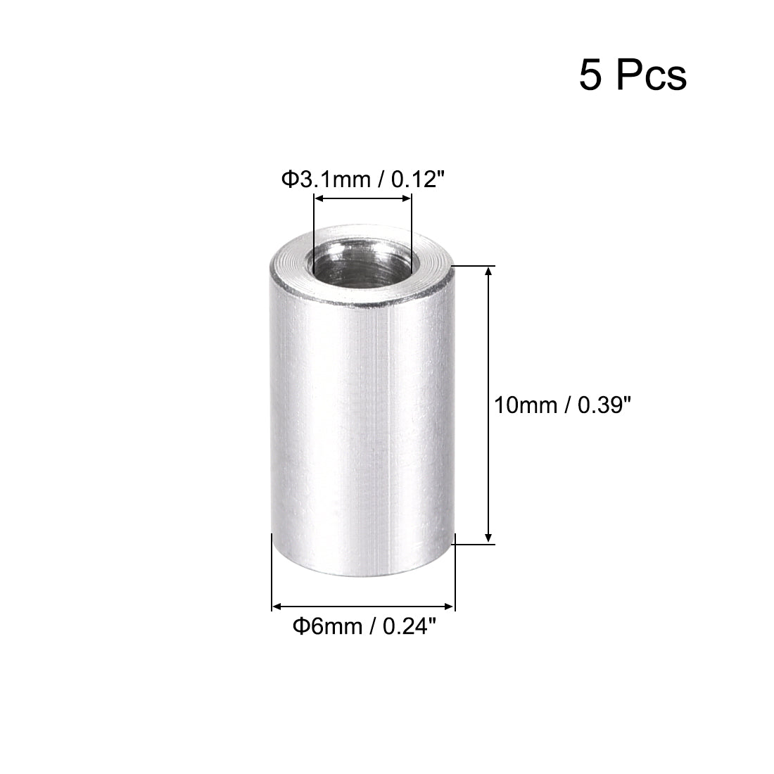 uxcell 5 Pcs Round Aluminum Standoff Column Spacer Aqua Blue for FPV Quadcopter RC Multirotors Parts DIY