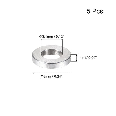 Harfington 5 Pcs Round Aluminum Standoff Column Spacer Aqua Blue for FPV Quadcopter RC Multirotors Parts DIY