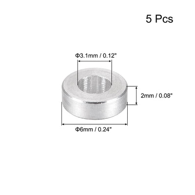 Harfington 5 Pcs Round Aluminum Standoff Column Spacer Aqua Blue for FPV Quadcopter RC Multirotors Parts DIY