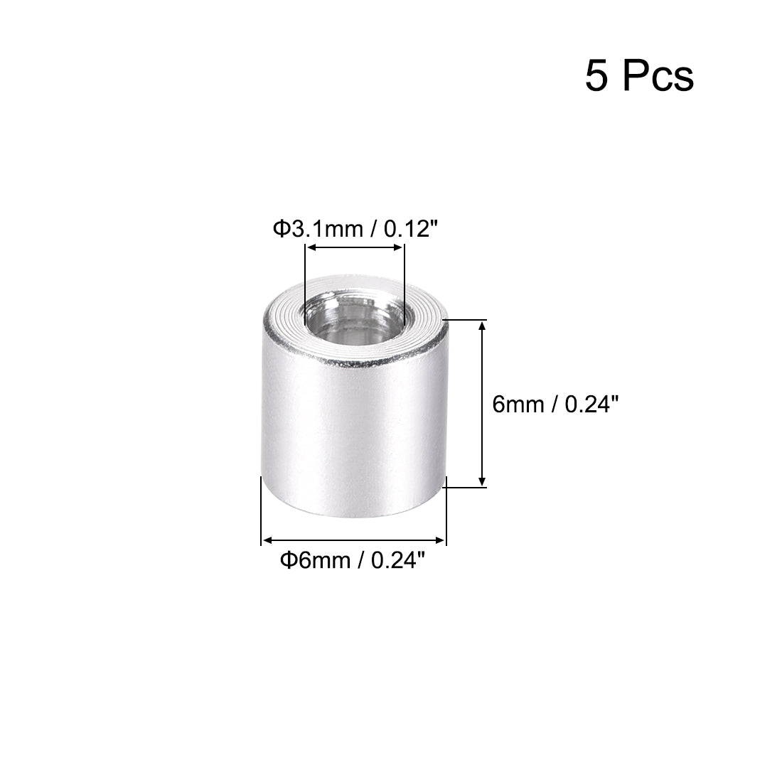 uxcell 5 Pcs Round Aluminum Standoff Column Spacer Aqua Blue for FPV Quadcopter RC Multirotors Parts DIY