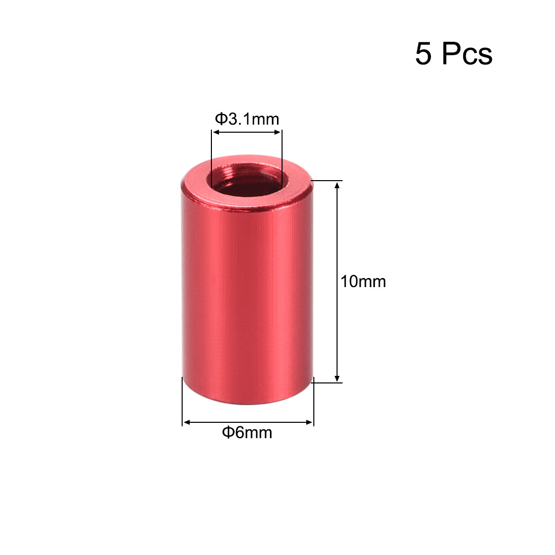 uxcell 5 Pcs Round Aluminum Standoff Column Spacer Aqua Blue for FPV Quadcopter RC Multirotors Parts DIY