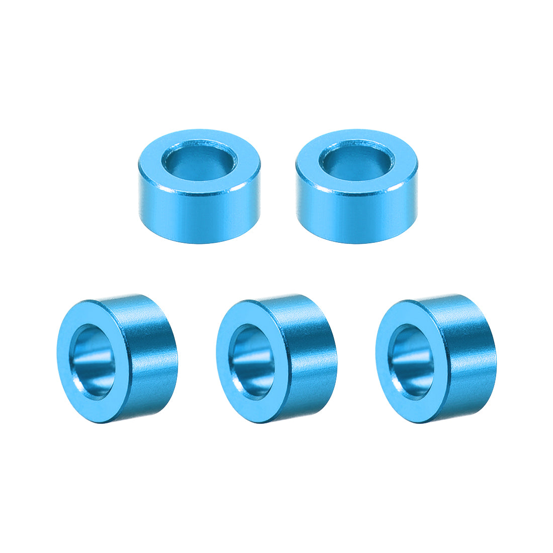 uxcell 5 Pcs Round Aluminum Standoff Column Spacer Aqua Blue for FPV Quadcopter RC Multirotors Parts DIY