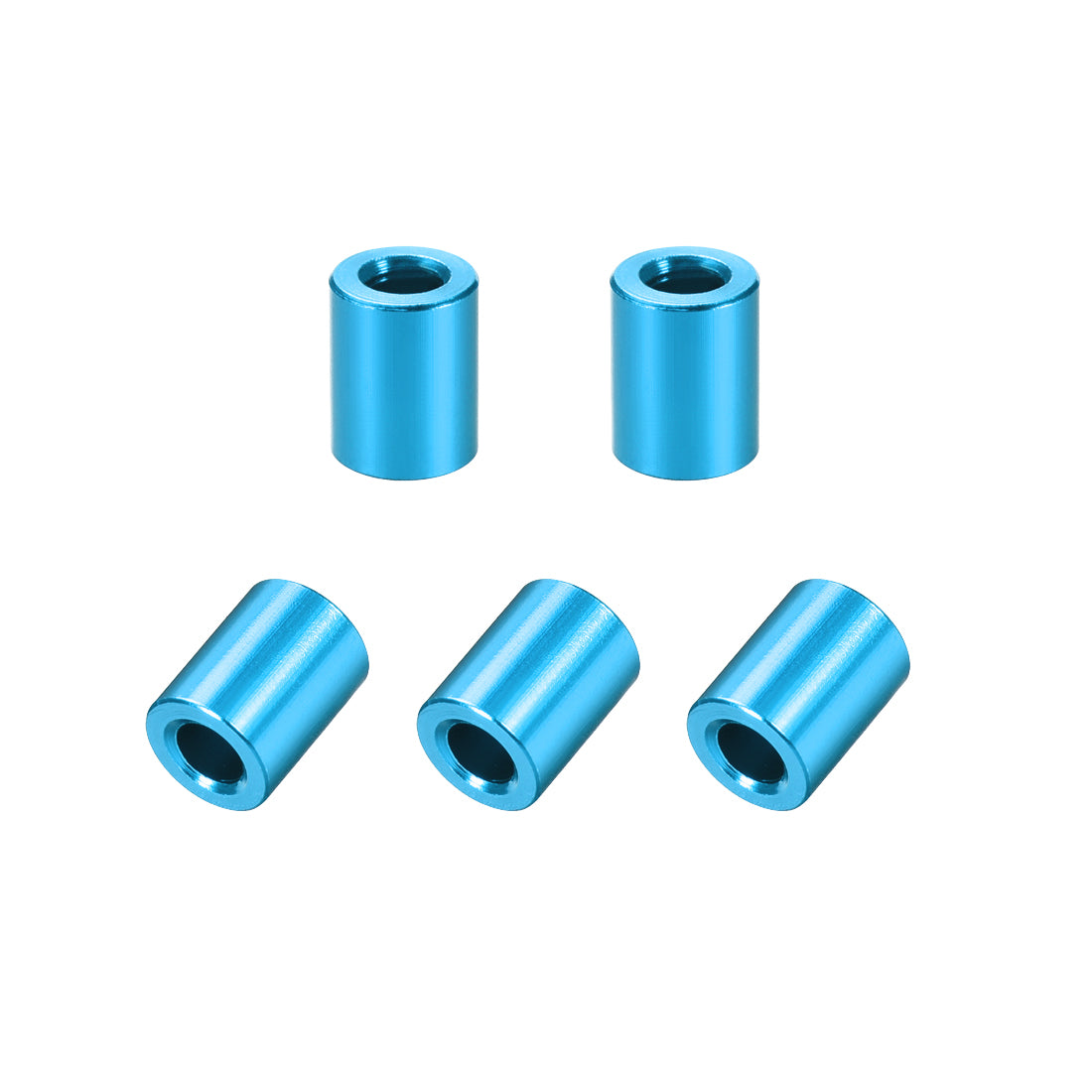 uxcell 5 Pcs Round Aluminum Standoff Column Spacer Aqua Blue for FPV Quadcopter RC Multirotors Parts DIY