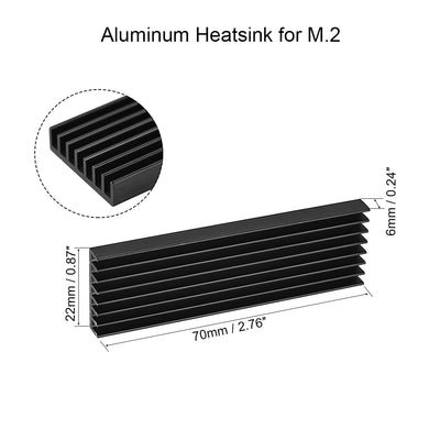 Harfington E Shape Aluminum Heatsink for M.2 SSD
