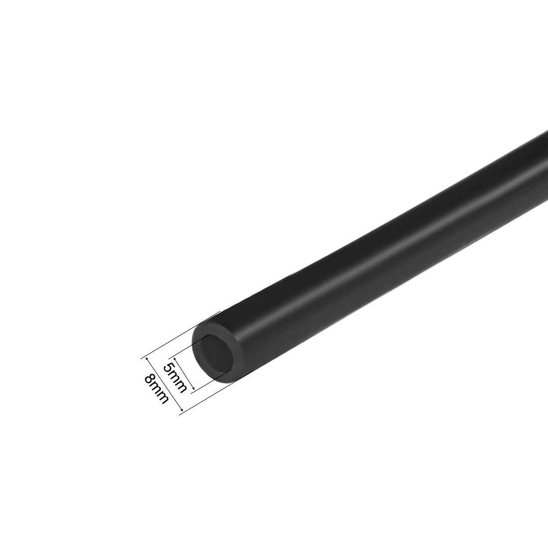 uxcell Uxcell Silicone Tube, 3/16 inch ID x 5/16 inch OD 1m/3.3ft Tubing Black