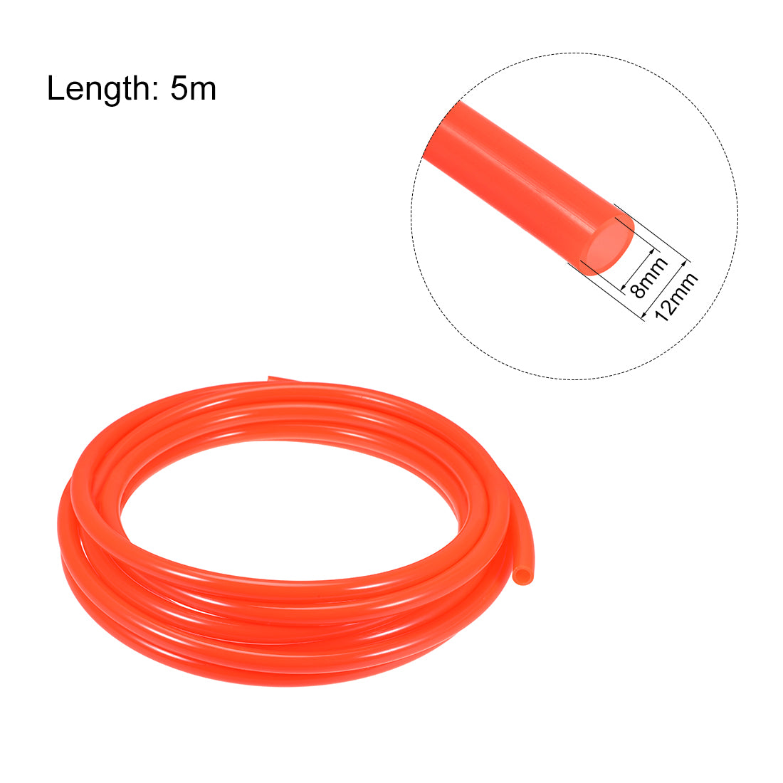 Harfington PU Air Tubing Pipe Hose for Air Line Tube Fluid Transfer Pneumatic Tubing