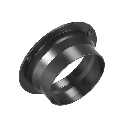 Harfington Uxcell Black Duct Connector Cone Flange ABS Plastic Air Outlet Inlet Adaptor for 3.94Inch Dia Hose