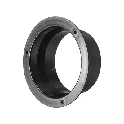 Harfington Uxcell Black Duct Connector Cone Flange ABS Plastic Air Outlet Inlet Adaptor for 3.94Inch Dia Hose
