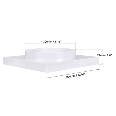 Harfington Uxcell Square Air Vent Duct Connector Flange, 330x330mm, Fitting 300mm ID Ducting, Ducts Mounting Plate, for Heating Cooling Ventilation System