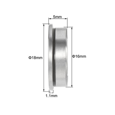 Harfington Uxcell F688-2RS Flange Ball Bearing 8mmx16mmx5mm Double Sealed Bearing 10 Pcs