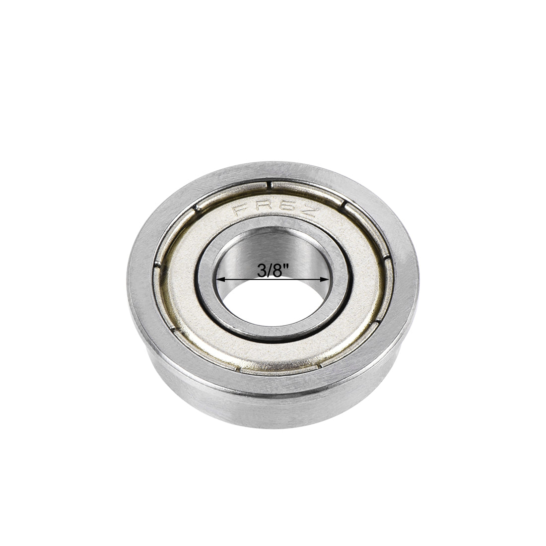 uxcell Uxcell FR6ZZ Flange Ball Bearing 3/8"x7/8"x9/32" Shielded Chrome Steel Bearings 5pcs