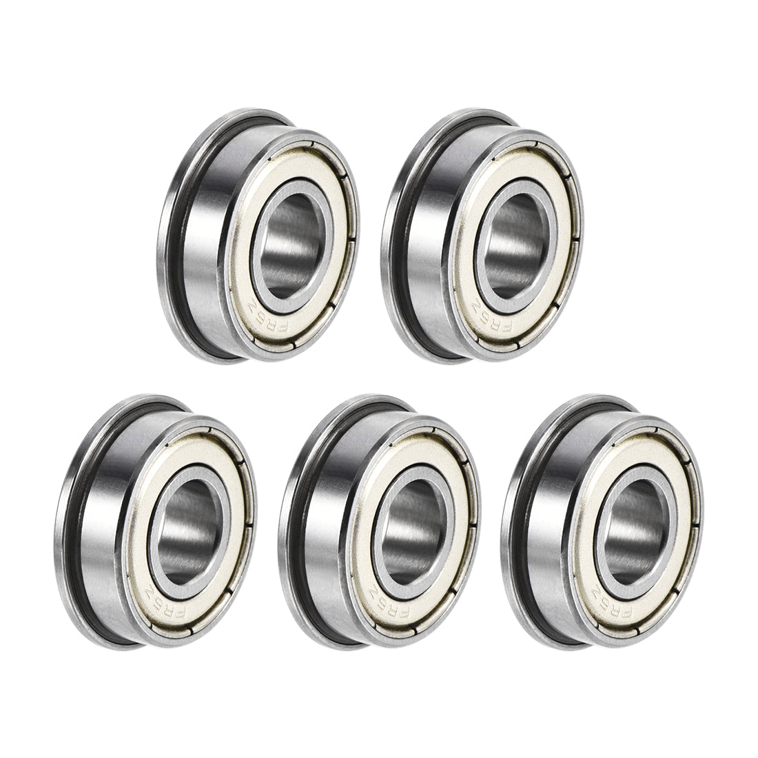 uxcell Uxcell FR6ZZ Flange Ball Bearing 3/8"x7/8"x9/32" Shielded Chrome Steel Bearings 5pcs