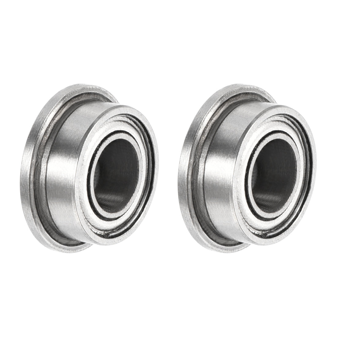 uxcell Uxcell MF63zz Flange Ball Bearing 3x6x2.5mm ABEC-3 Chrome Steel Bearings 2pcs